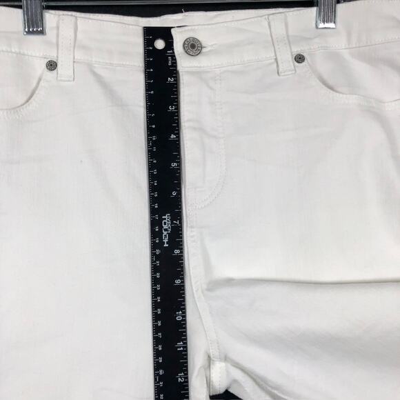 Talbots Womens Jeans White Simply Flattering Collection Jegging Crop Stretch 16 - Picture 8 of 13
